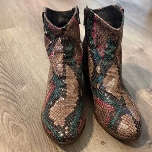 Cordani Vibrant Snakeskin Ankle Boots